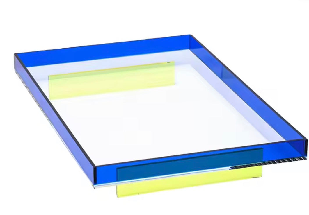 Prism Edge Tray: Yellow & Blue