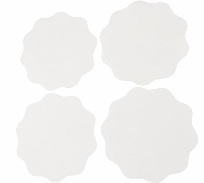 Back Logo Maison Mazal Scalloped Placemat: White