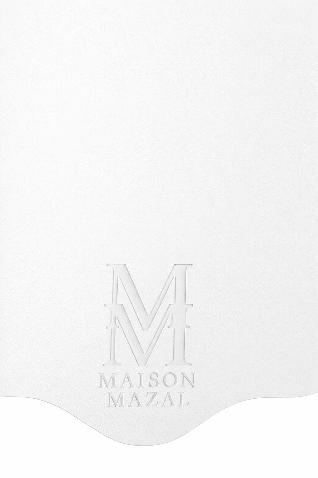 Front Logo Maison Mazal Scalloped Placemat: Off White Set of 4