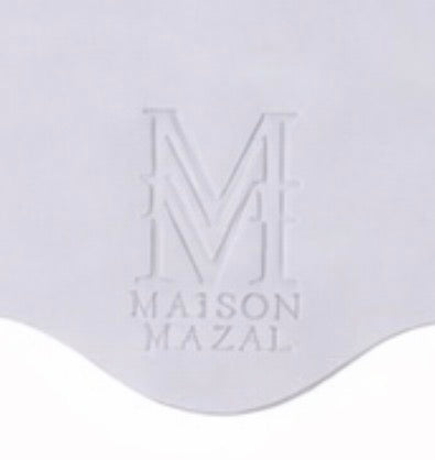 Front Logo Maison Mazal Scalloped Placemats: Lilac Set of 4