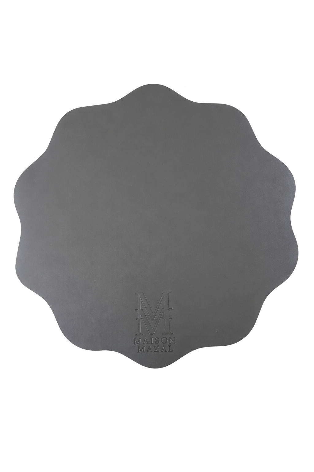 Front Logo Maison Mazal Scalloped Placemat: Coffee Set of 4