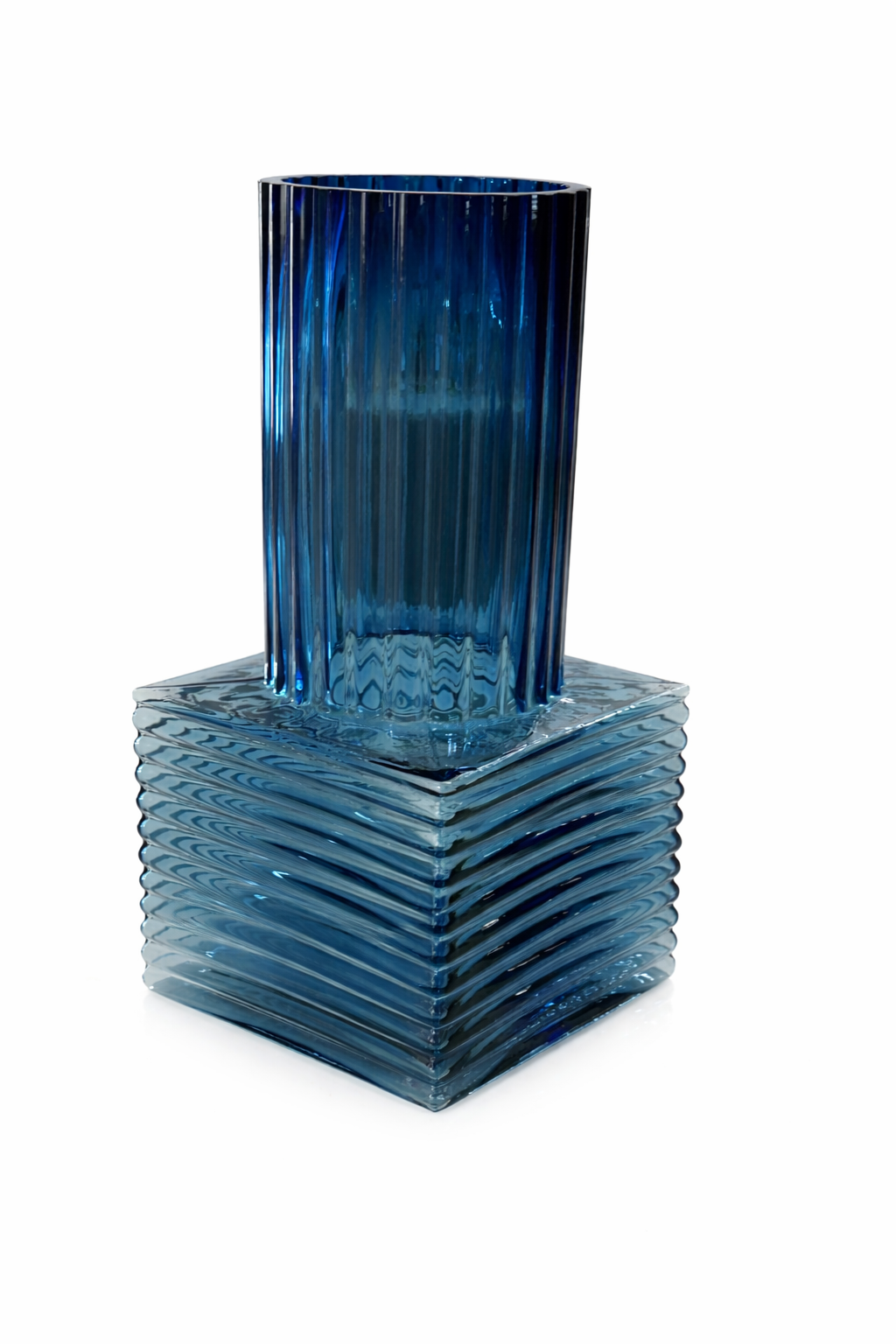 Maison Column Vase: Blue