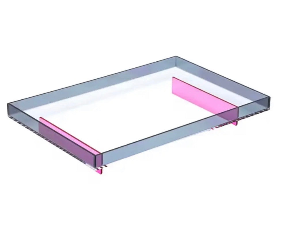 Prism Edge Tray: Pink & Grey