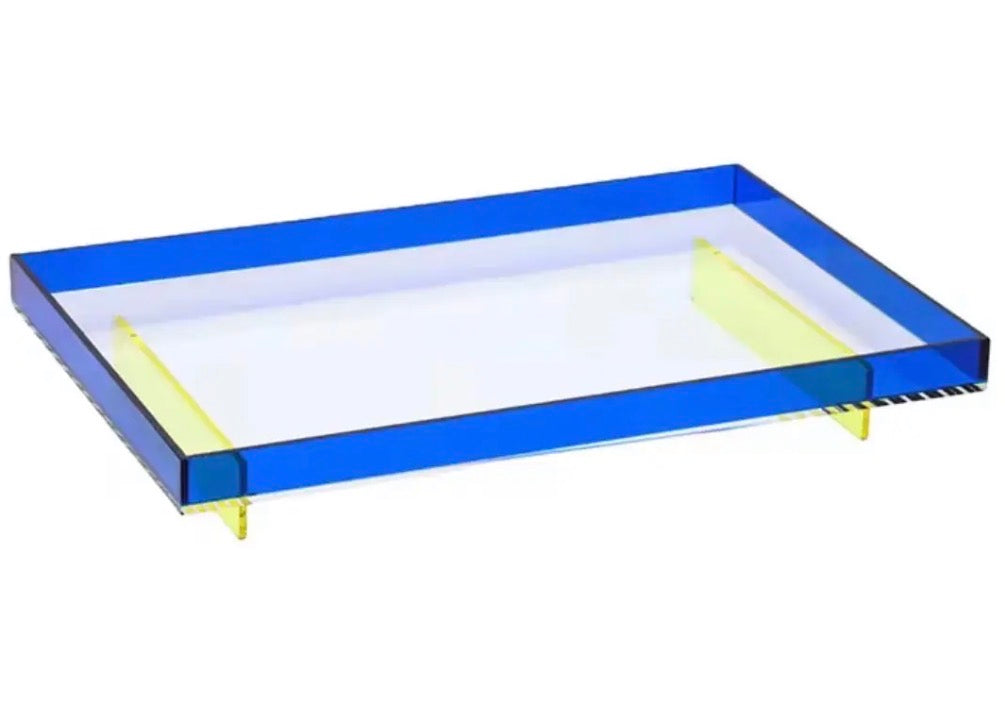 Prism Edge Tray: Yellow & Blue