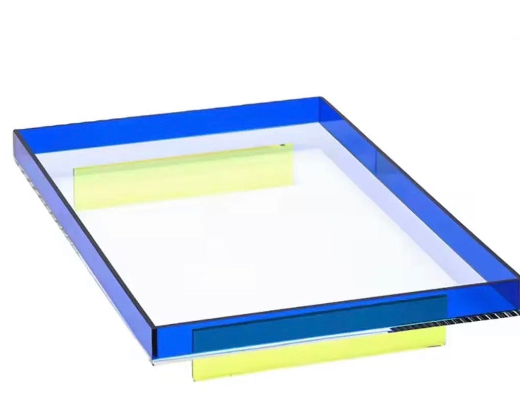 Prism Edge Tray: Yellow & Blue