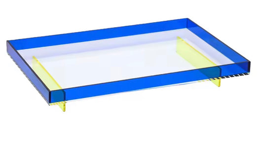 Prism Edge Tray: Yellow & Blue