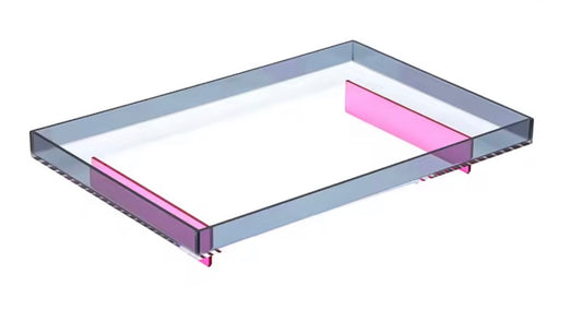 Prism Edge Tray: Pink & Grey