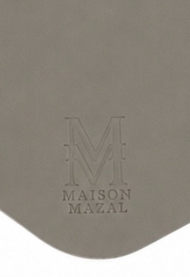 Back Logo Maison Mazal Scalloped Placemat: Taupe