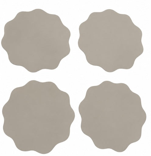 Back Logo Maison Mazal Scalloped Placemat: Taupe