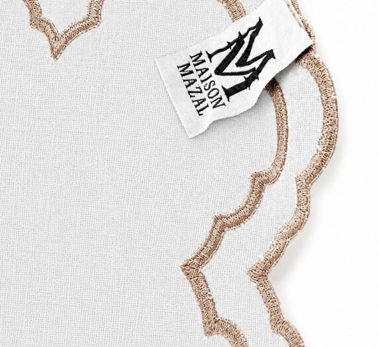 MM Embroidered Placemats Set of 4: Ivory