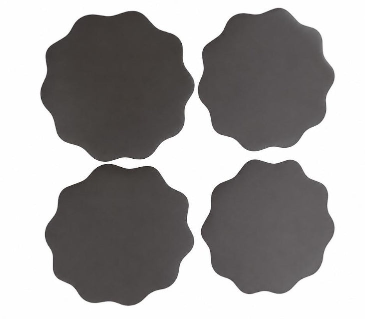 Back Logo Maison Mazal Scalloped Placemat: Coffee Set of 4