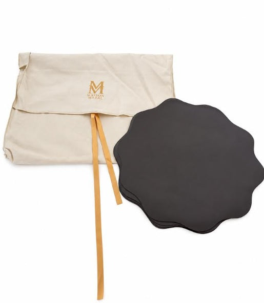Back Logo Maison Mazal Scalloped Placemat: Coffee Set of 4