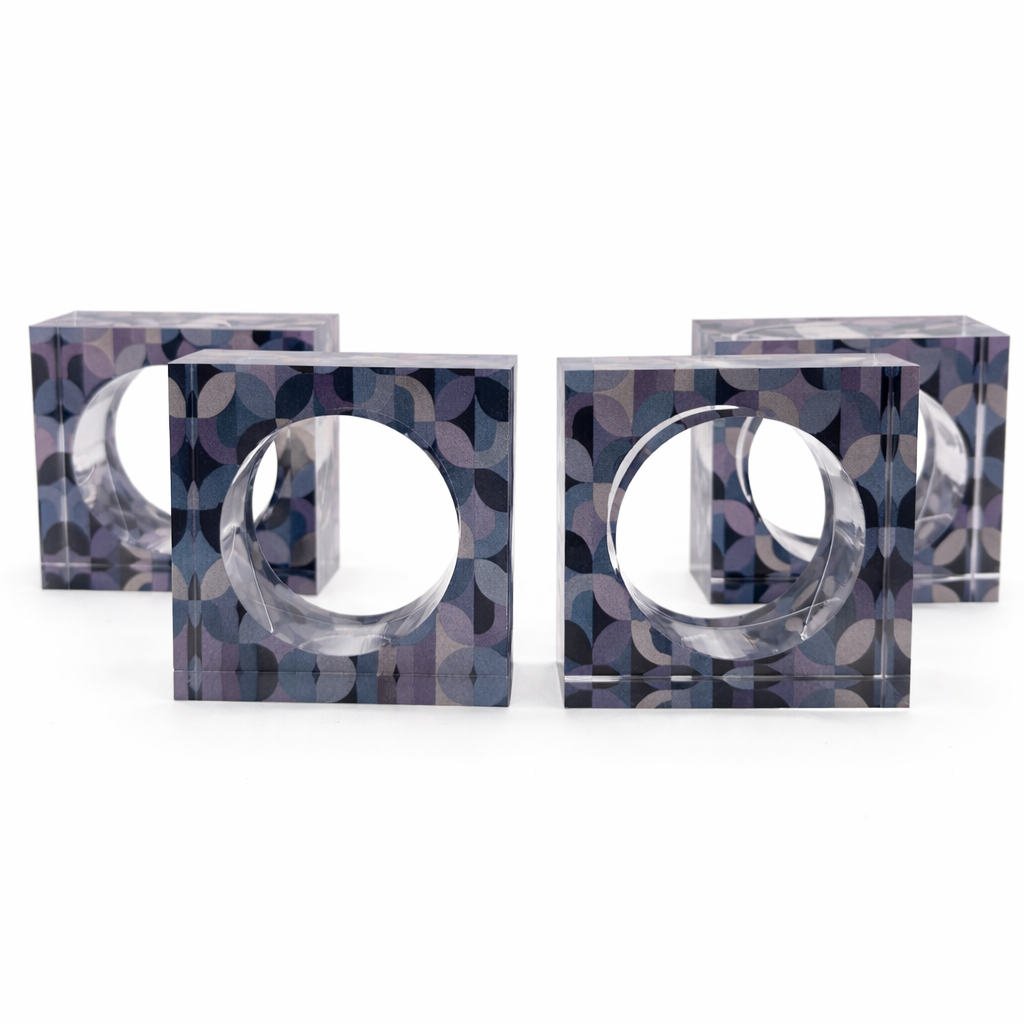 Everyday Geo Napkin Rings - Set of 4