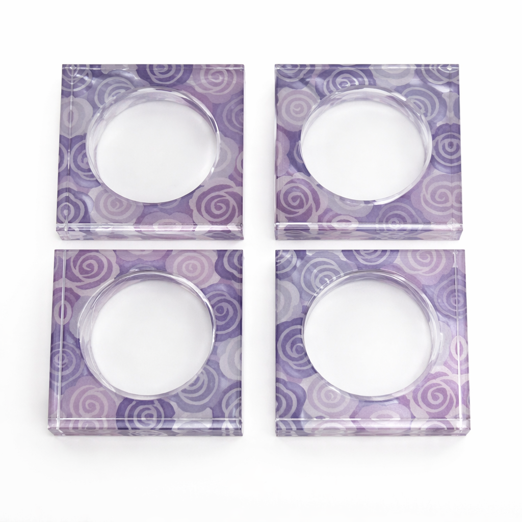 Rosetta Petal Napkin Rings - Set of 4