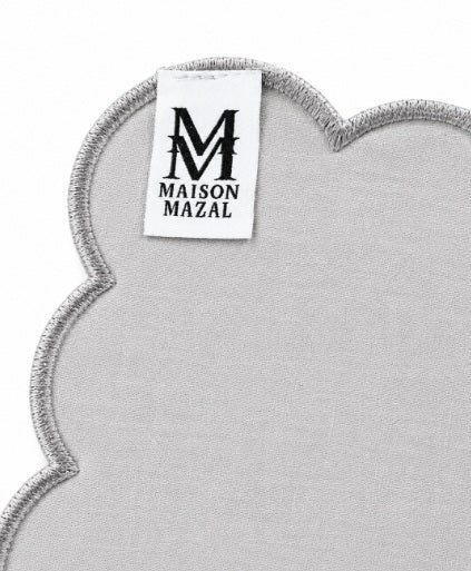 MM Scalloped Placemats Set of 4 - Grey
