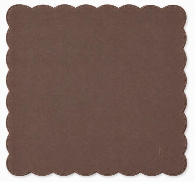 MM Monogram Napkin Set of 4 - Brown