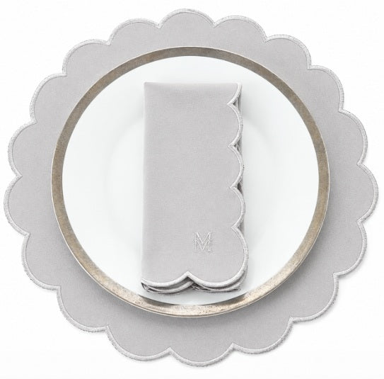 MM Monogram Napkin Set of 4 - Grey