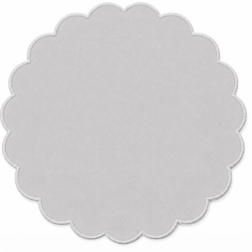 MM Scalloped Placemats Set of 4 - Grey
