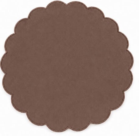 MM Scalloped Placemats Set of 4 - Brown