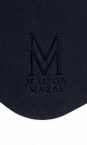Back Logo Maison Mazal Scalloped Placemat: Navy Set of 4