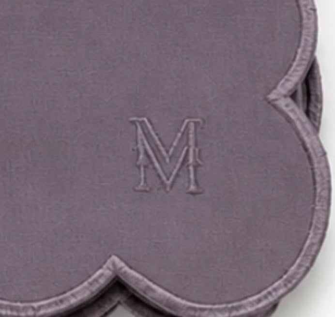 MM Monogram Napkin Set of 4 - Purple