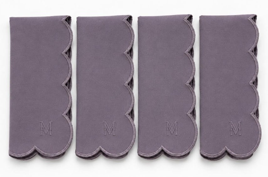 MM Monogram Napkin Set of 4 - Purple
