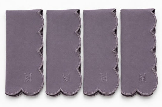 MM Monogram Napkin Set of 4 - Purple