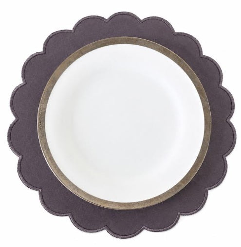 MM Scalloped Placemats Set of 4 - Purple