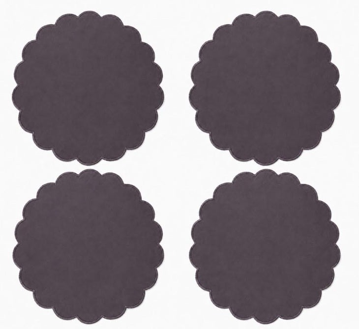 MM Scalloped Placemats Set of 4 - Purple