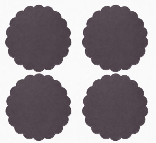 MM Scalloped Placemats Set of 4 - Purple