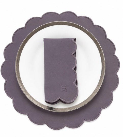 MM Monogram Napkin Set of 4 - Purple