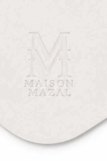 Back Logo Maison Mazal Scalloped Placemat: White