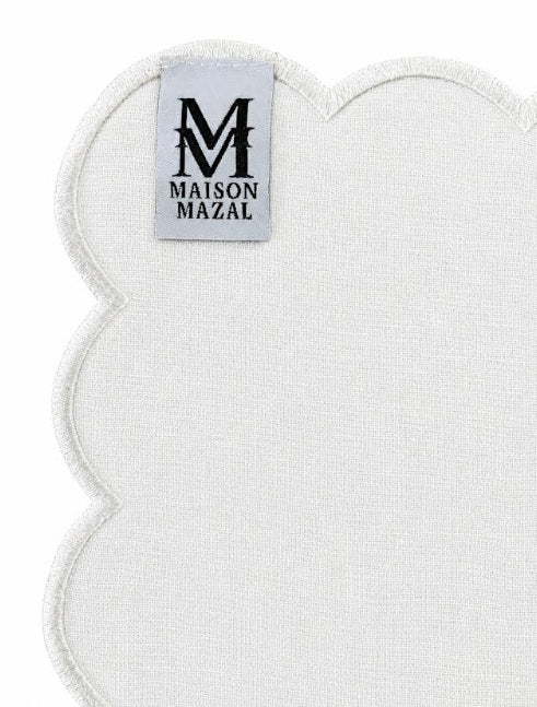 MM Scalloped Placemats Set of 4 - Ivory